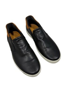 ECCO Soft 7 Slip On Shoes Mens Size 11 Eu 45 Black Soft Leather Comfort Loafer